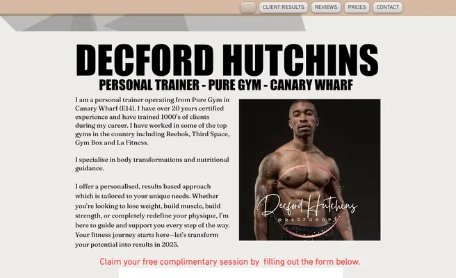 Decford PT (Pure Gym Canary Wharf)