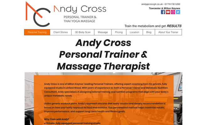 Andy Cross Personal Trainer & Thai Yoga Massage