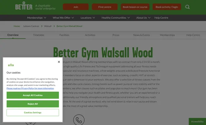 Better Gym Walsall Wood
