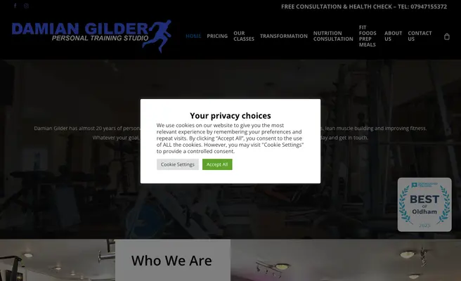 Damian Gilder Personal Training Studio