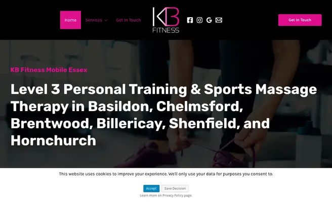 KB Fitness Mobile Essex - Level 3 Sports Massage Therapy & Personal Training in Brentwood and Nearby Areas