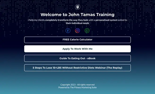 JOHN TAMAS TRAINING